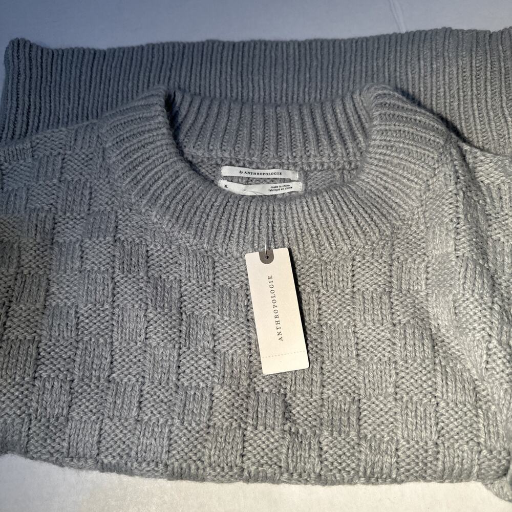 NWT ANTHROPOLOGIE Sweater Vest Women's XL Gray Sleeveless Boho Preppy Layering - Picture 6 of 13